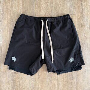 DARC SPORT 'Wolf Head' Compression Shorts - Black - Size L